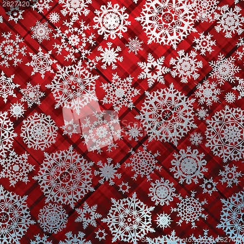 Image of Christmas pattern snowflake background. EPS 8