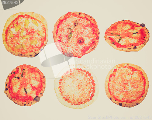 Image of Retro look Pizza isolated