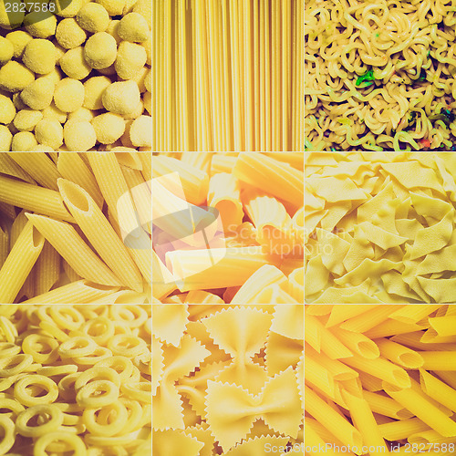 Image of Retro look Pasta collage