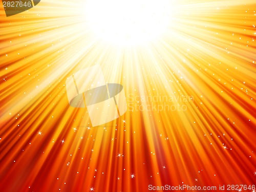 Image of Sunburst rays of sunlight tenplate. EPS 10