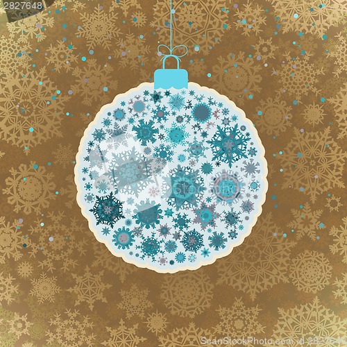 Image of Retro template - Beautiful Christmas ball. EPS 10