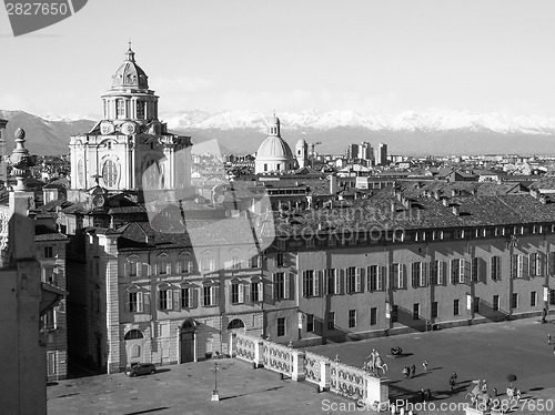 Image of Black and white Piazza Castello Turin