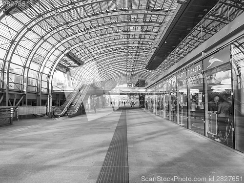 Image of Black and white Torino Porta Susa station