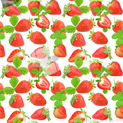 Image of Seamless pattern of strawberry