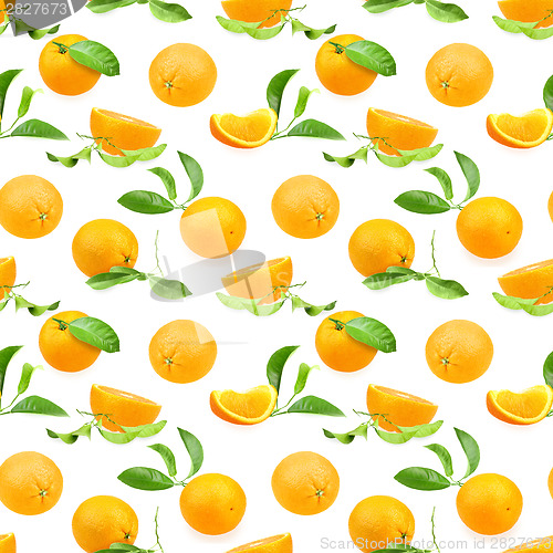 Image of Seamless pattern of oranges