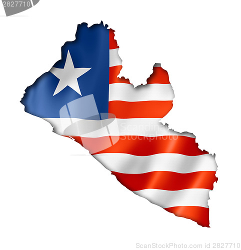 Image of Liberian flag map
