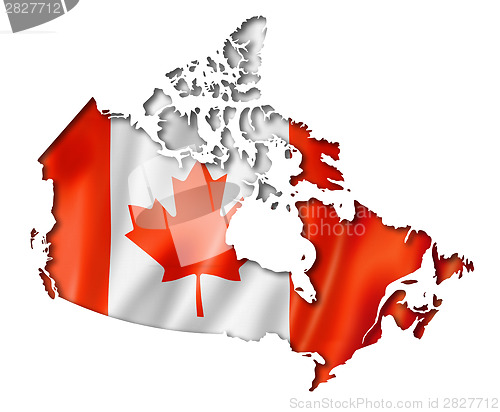 Image of Canadian flag map