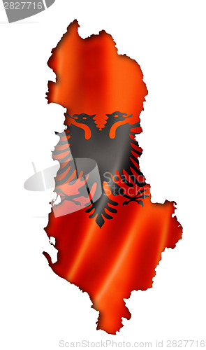 Image of Albanian flag map
