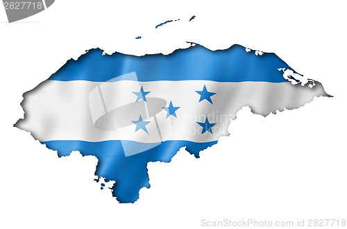 Image of Honduras flag map