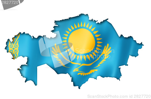 Image of Kazakhstan flag map