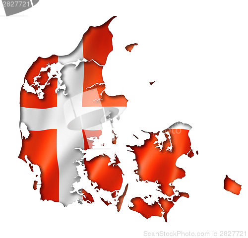 Image of Danish flag map