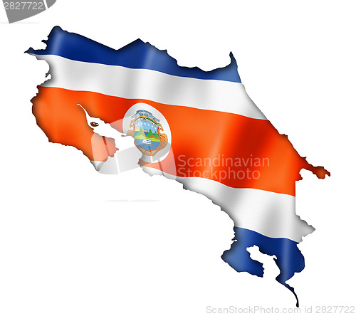 Image of Costa Rican flag map