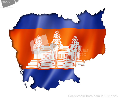 Image of Cambodian flag map