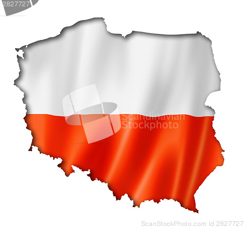 Image of Polish flag map