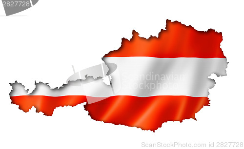 Image of Austrian flag map