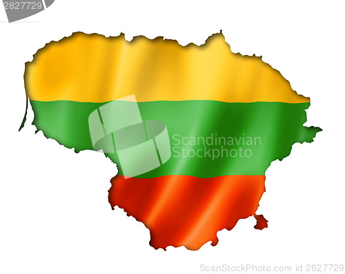 Image of Lithuanian flag map