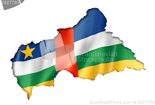Image of Central African Republic flag map