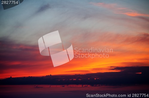 Image of Fiery sunrise sky