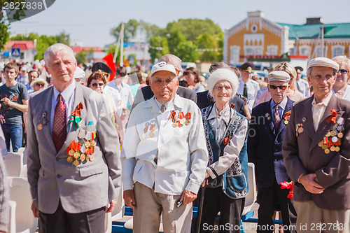 Image of Unidentified veterans during the celebration of Victory Day. GOM