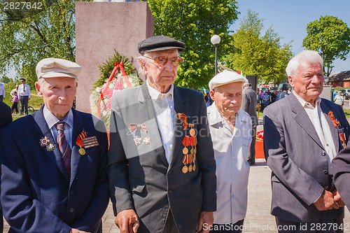 Image of Unidentified veterans during the celebration of Victory Day. GOM