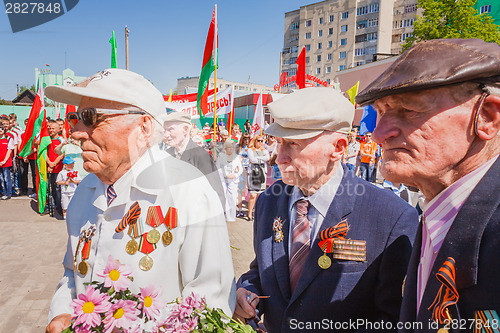 Image of Unidentified veterans during the celebration of Victory Day. GOM