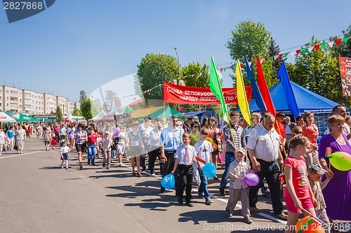 Image of Celebration of Victory Day. GOMEL, BELARUS - MAY 9: Celebration 