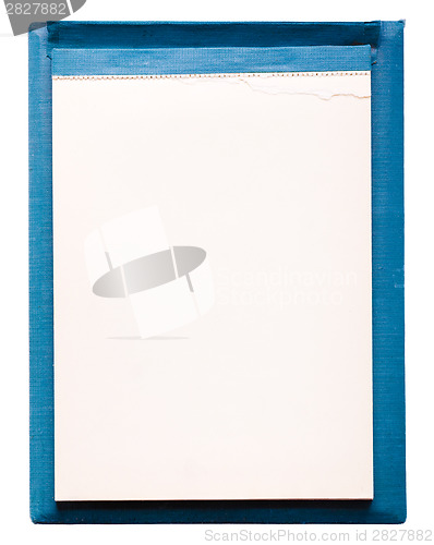 Image of Open Blank Page Notebook. Old Paper Notepad