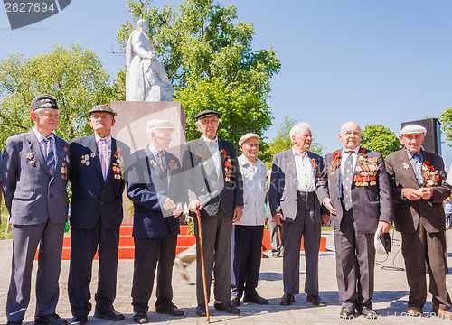 Image of Unidentified veterans during the celebration of Victory Day. GOM