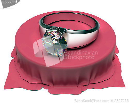 Image of Silver Ring and diamond