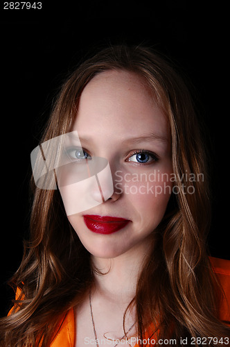 Image of Portrait of blue eye's girl.