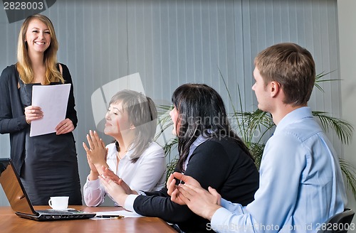 Image of Woman making a business presentation