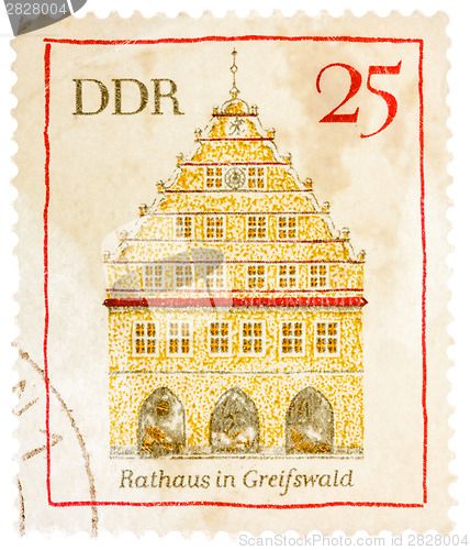 Image of Stamp printed in German Democratic Republic (East Germany) shows