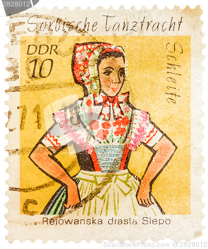 Image of Stamp printed in German Democratic Republic (East Germany) shows