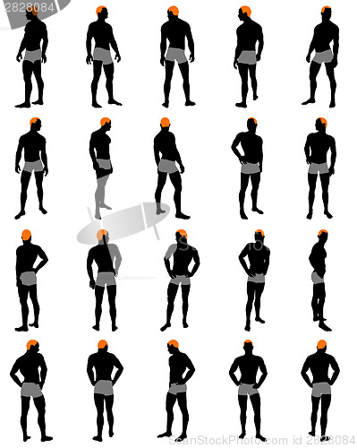 Image of Set of men silhouette