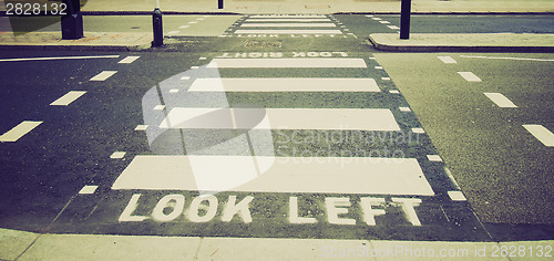 Image of Retro look Look Left sign