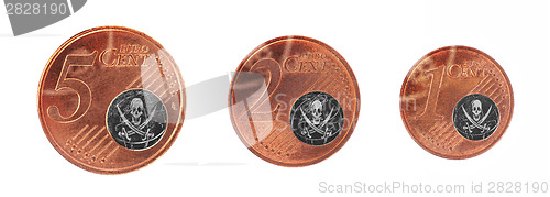 Image of European union concept - 1, 2 and 5 eurocent