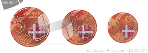 Image of European union concept - 1, 2 and 5 eurocent