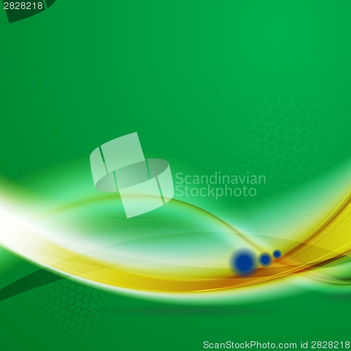 Image of Waves background in Brazilian colors