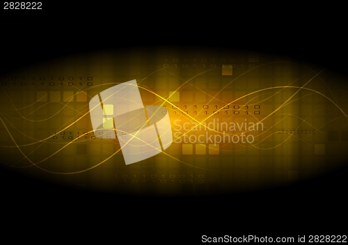 Image of Shiny waves tech vector design