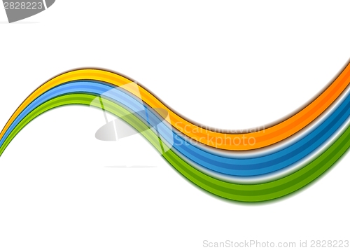 Image of Abstract shiny colorful waves