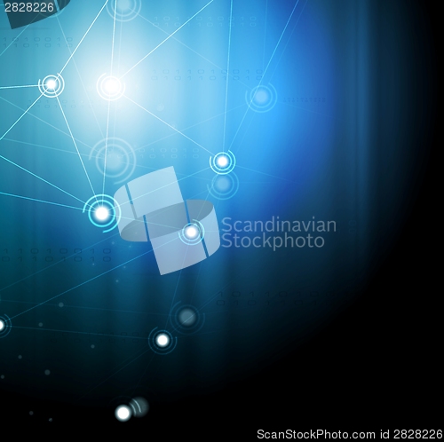Image of Dark blue hi-tech background