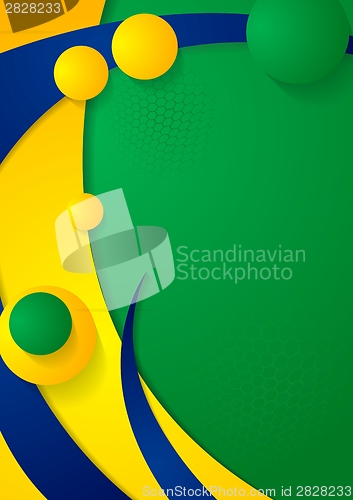 Image of Waves background in Brazilian colors