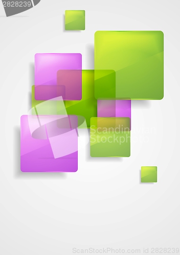 Image of Colorful glossy vector squares design