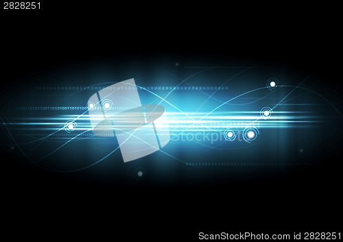 Image of Shiny waves tech vector design