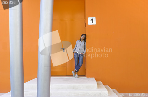 Image of Woman in orange