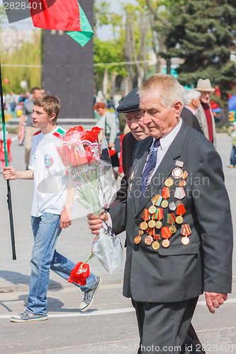 Image of Unidentified veterans during the celebration of Victory Day. MIN