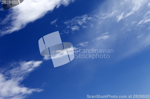 Image of Blue sky with clouds