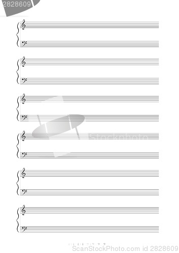 Image of Blank A4 music notes