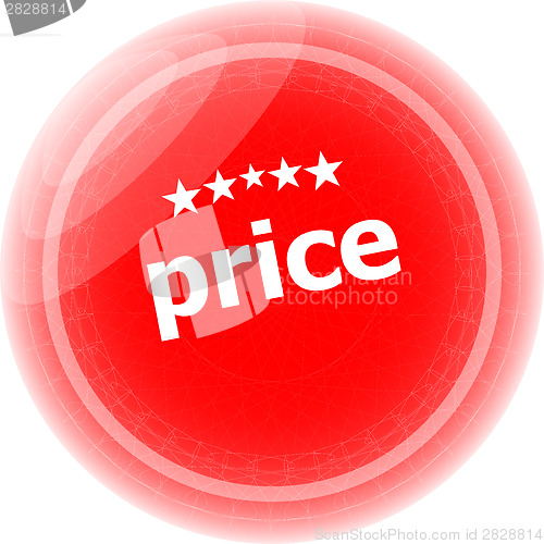 Image of price red rubber stamp over a white background