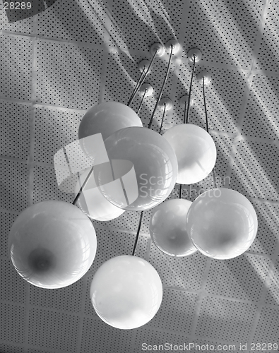 Image of Chandelier in black and white